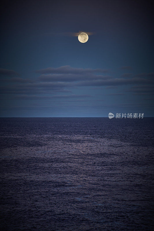 海面上的满月
