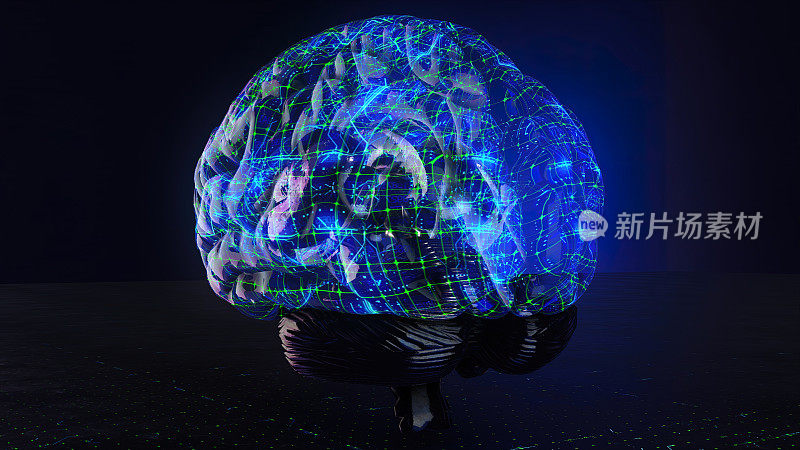 人工神经大脑正在形成，代表概念上的人工智能