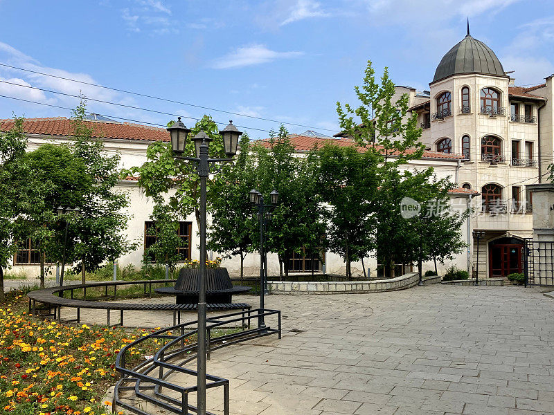 科索沃-普里什蒂纳-市中心的街道和建筑