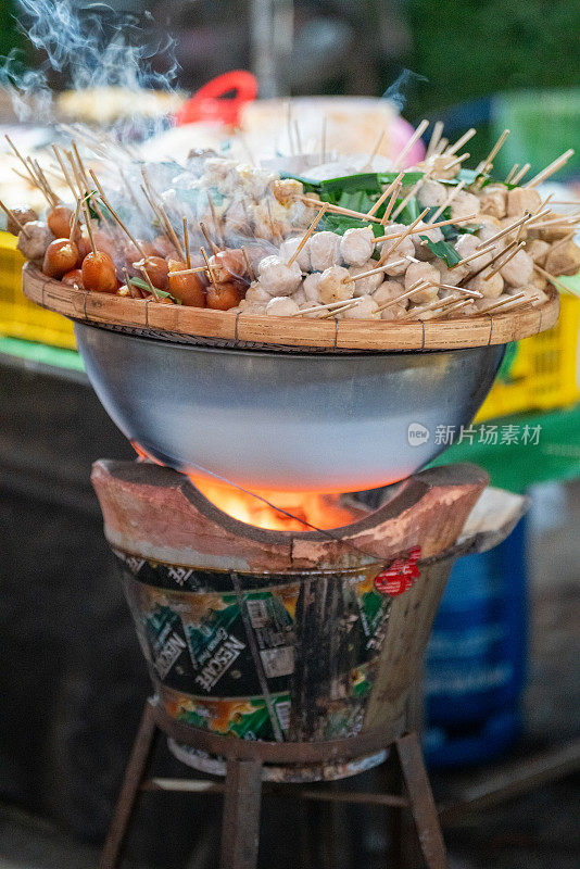 泰国街头食品市场的食物