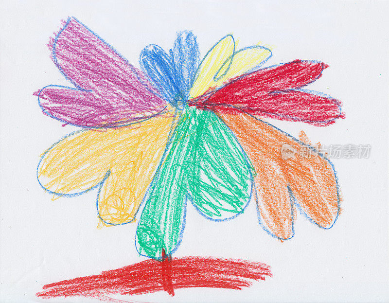 画一朵花的孩子