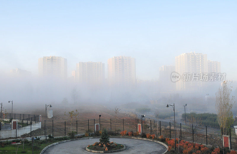 雾中的城市