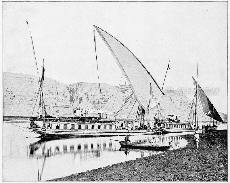 19世纪80年代埃及尼罗河上的船只