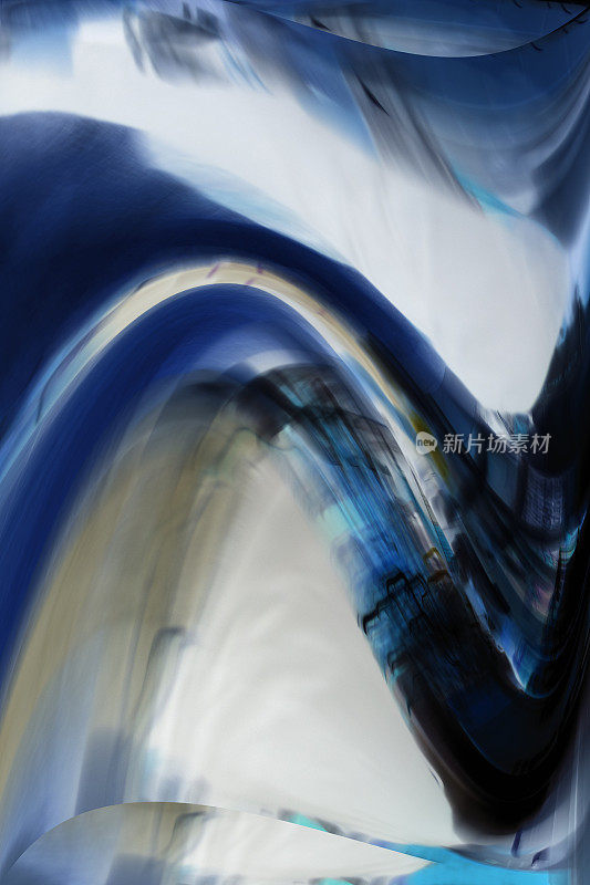 垂直经纱抽象背景在蓝色和白色。