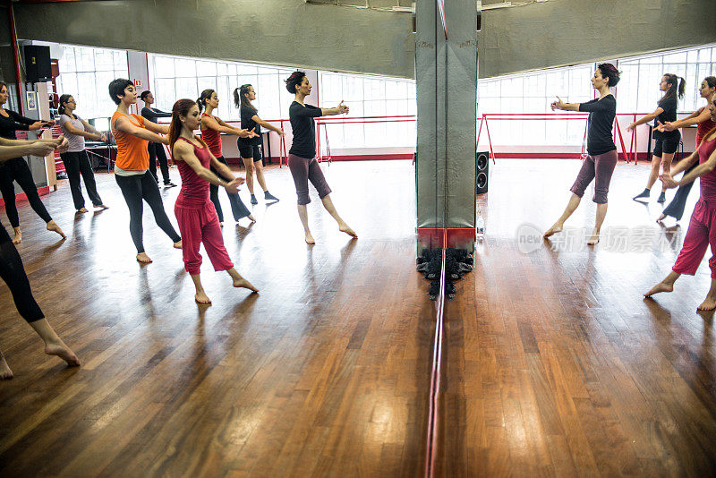 现代舞教室:芭蕾舞大师展示正确姿势