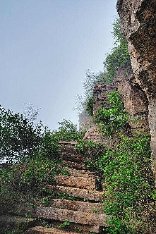 太行山的石阶险峻