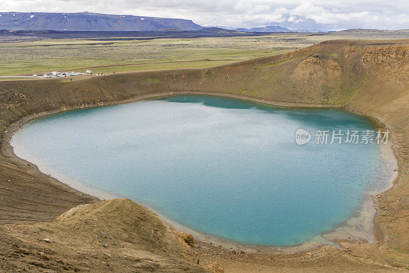 冰岛克拉夫拉火山地区的维提火山口