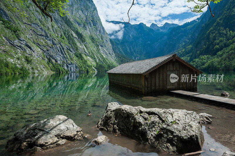 德国欧伯湖的船屋