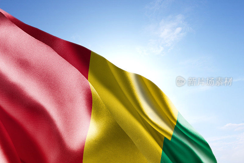 几内亚国旗迎风飘扬