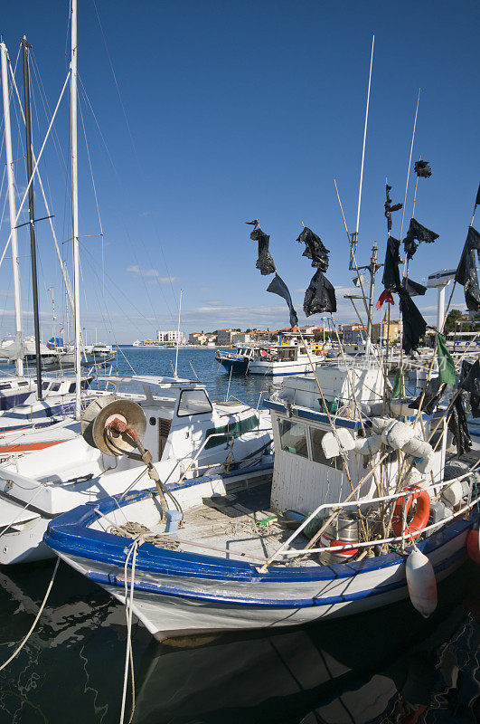 克罗地亚Porec的渔船