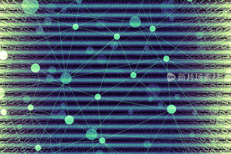 网络互联网抽象背景蓝绿