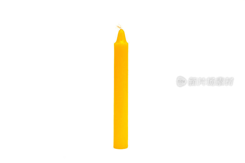 新黄色蜡烛的特写
