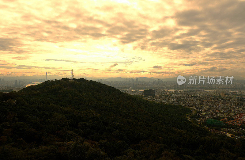 韩国首尔的城市景观