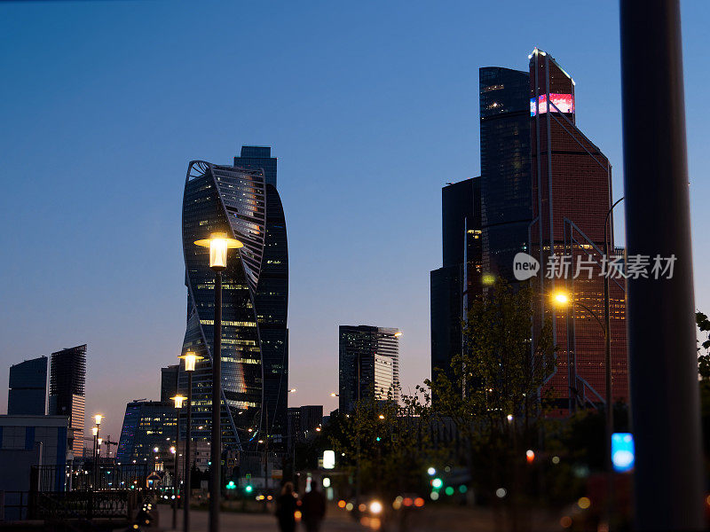 莫斯科市中心的夜景