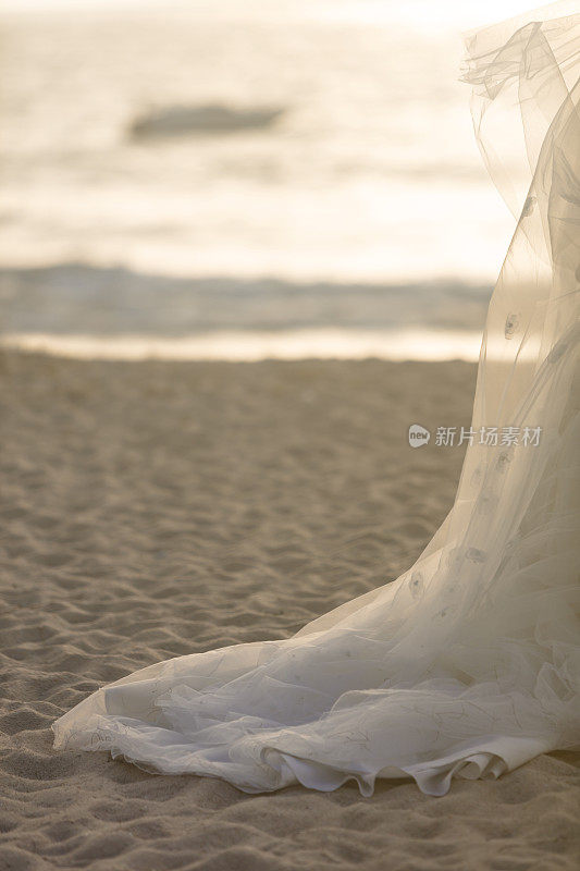 海滩婚礼的特写