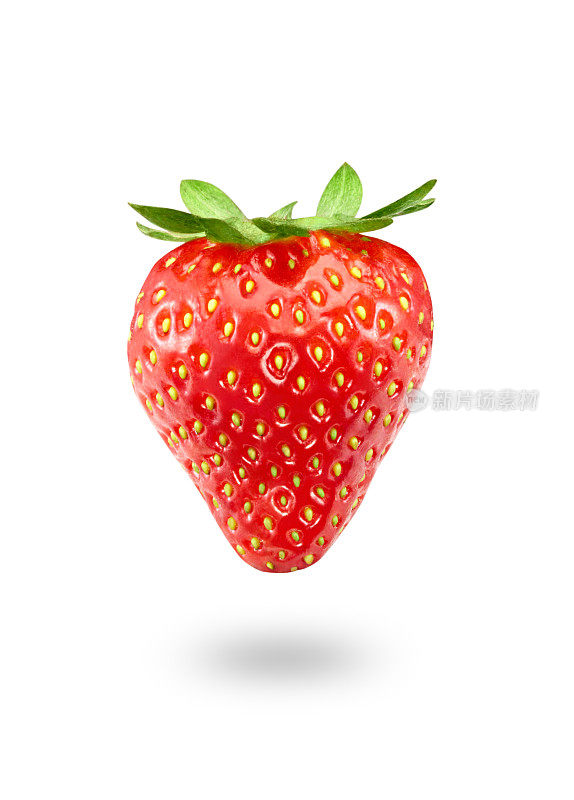 草莓孤立于白色