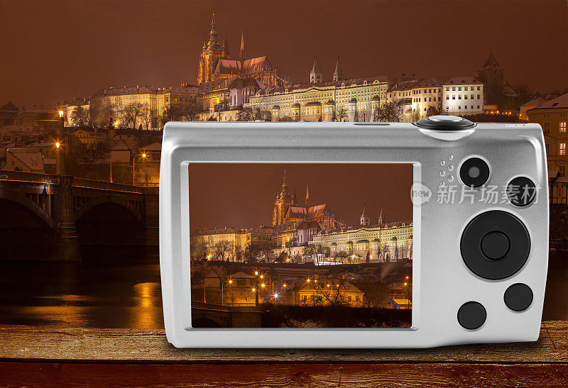 捷克布拉格城堡的数码相机