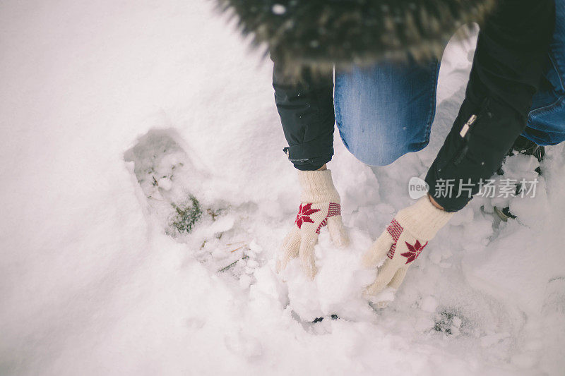 雪球在手里