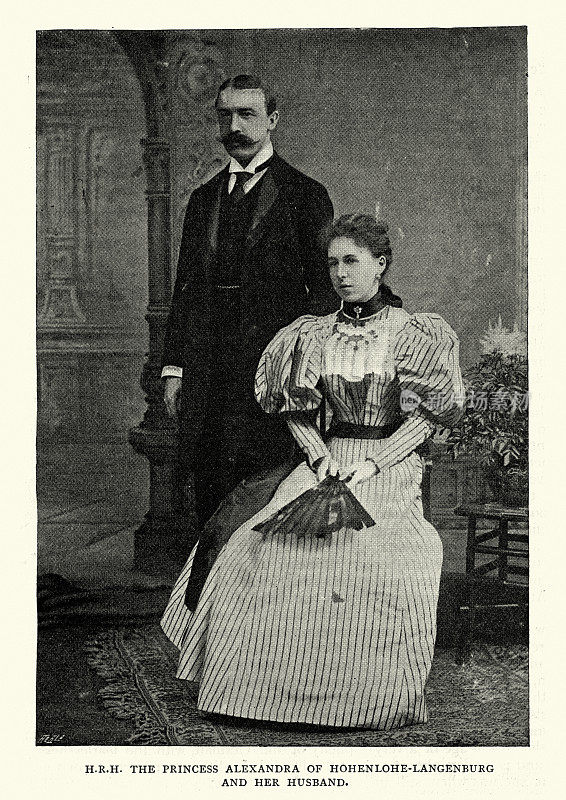 萨克森-科堡和哥达的亚历山德拉公主和丈夫