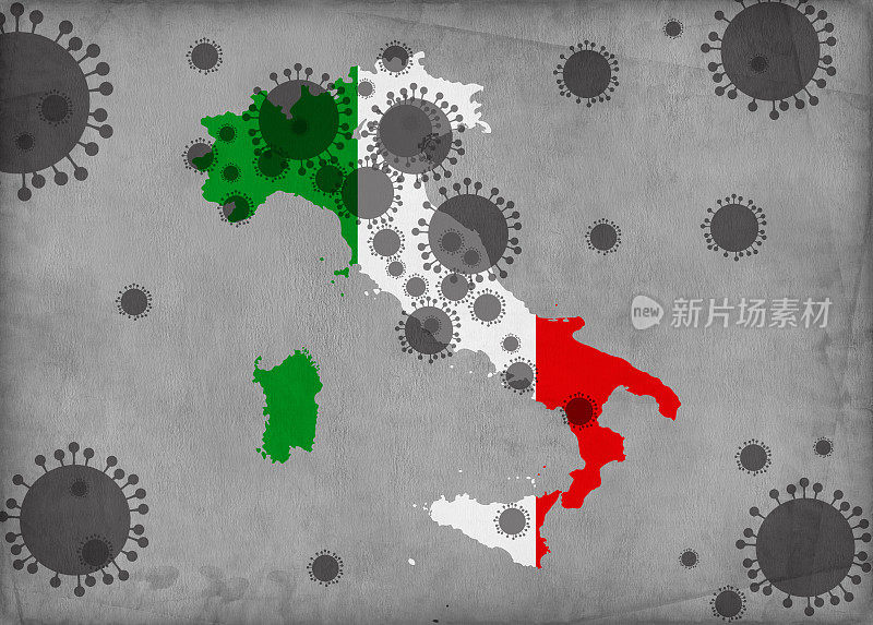 意大利冠状病毒地图
