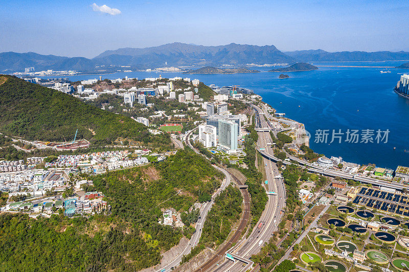 香港沙田多车道公路