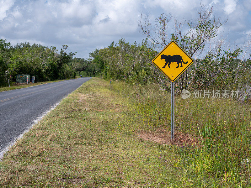 佛罗里达黑豹警告标志，佛罗里达