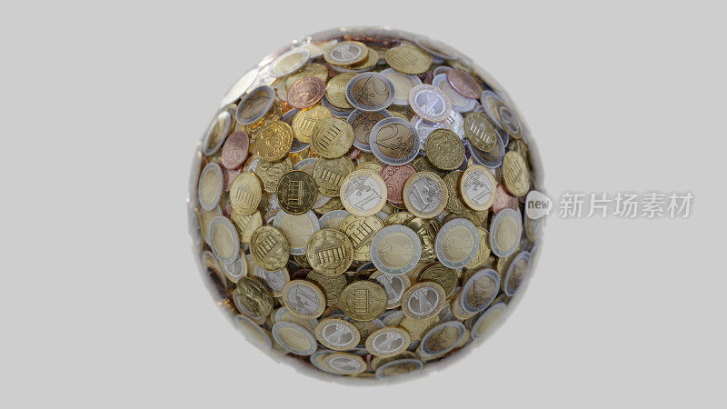 欧元硬币球