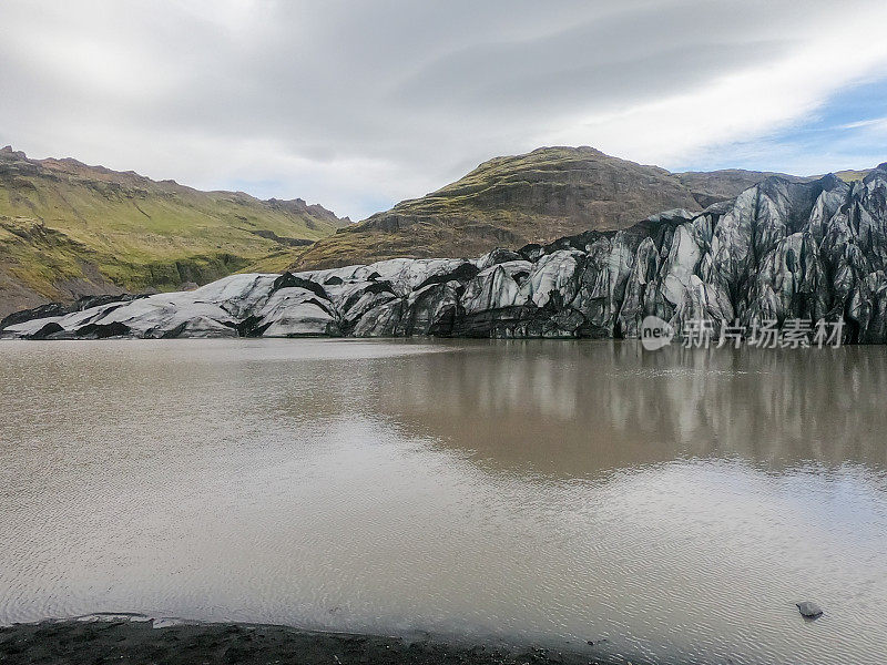 冰岛西南地区的冰川和泻湖