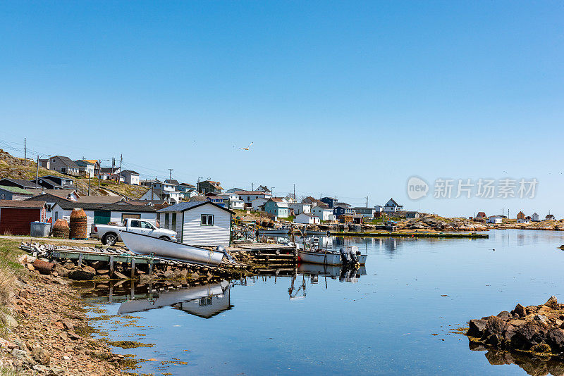 加拿大纽芬兰和拉布拉多的格林庞德岛的景色