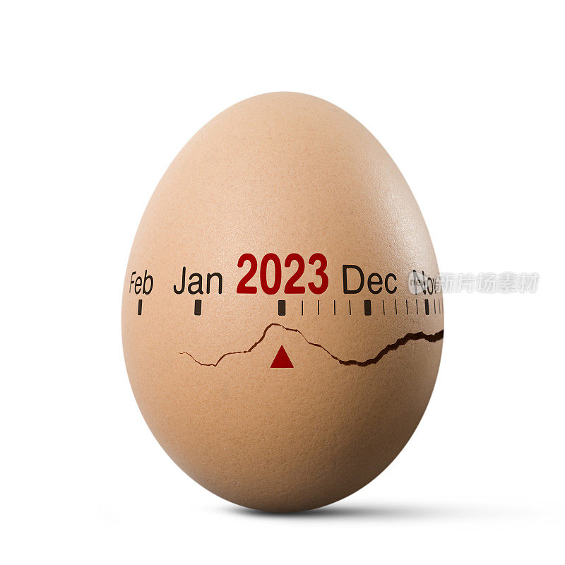 2023年新年降生。煮蛋计时器。