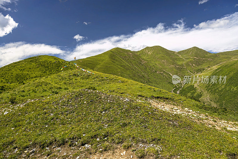 中国四川省的山地景观