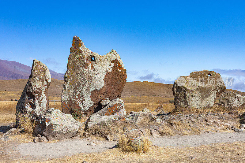 Zorats-Karer或Karahunj的立石。亚美尼亚。
