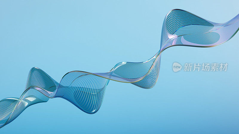 抽象波形-数据和技术，增长图，优雅的设计-蓝色，业务，创新