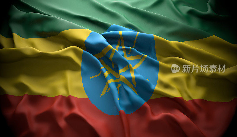 埃塞俄比亚、亚的斯亚贝巴国家官方国旗