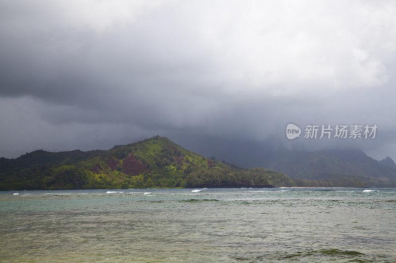 夏威夷考艾岛的海滩