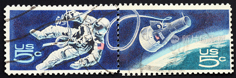 太空探索的邮票
