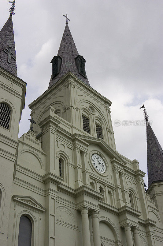圣路易斯大教堂新奥尔良俯视图