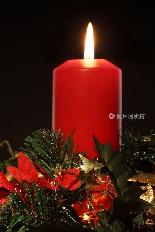圣诞装饰品红烛