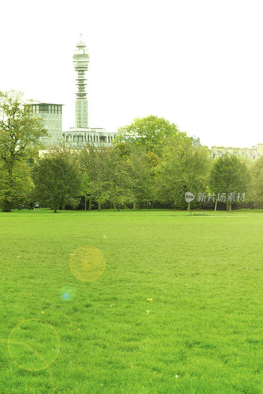 伦敦城市景观，英国电信塔。