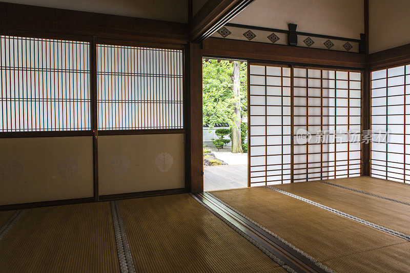 日本京都百幡本细寺墙纸室