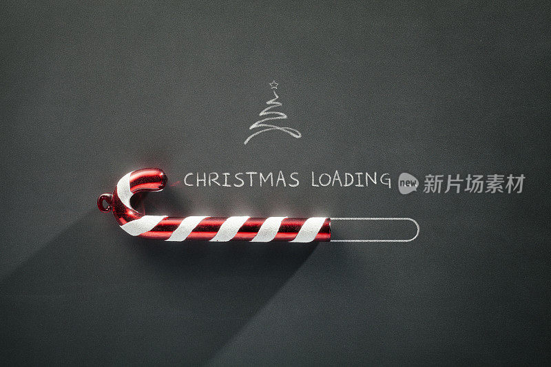 黑板节日装饰-圣诞装糖果手杖