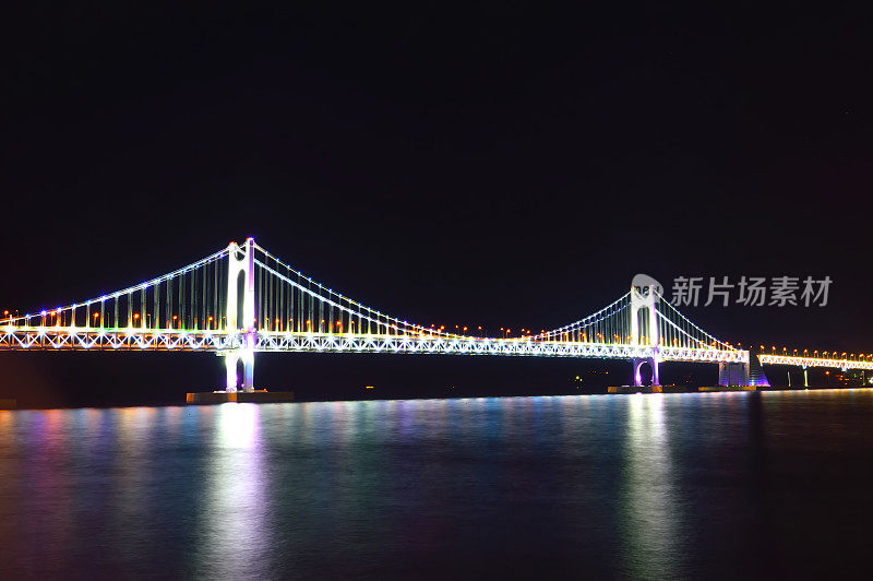 在釜山，光安也叫钻石桥的夜晚