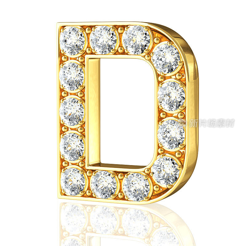 黄金字母D与钻石