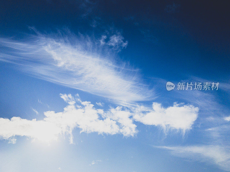 冬季天空和Cloudscape