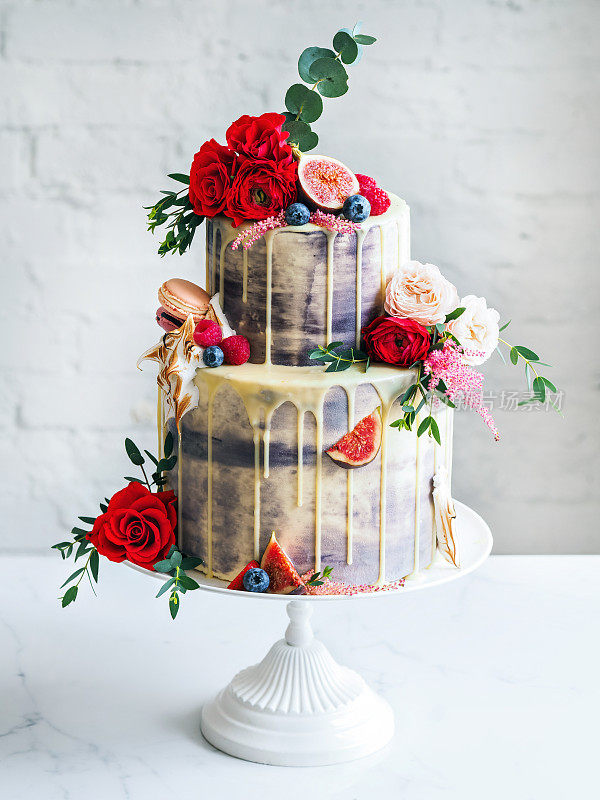 鲜花结婚蛋糕