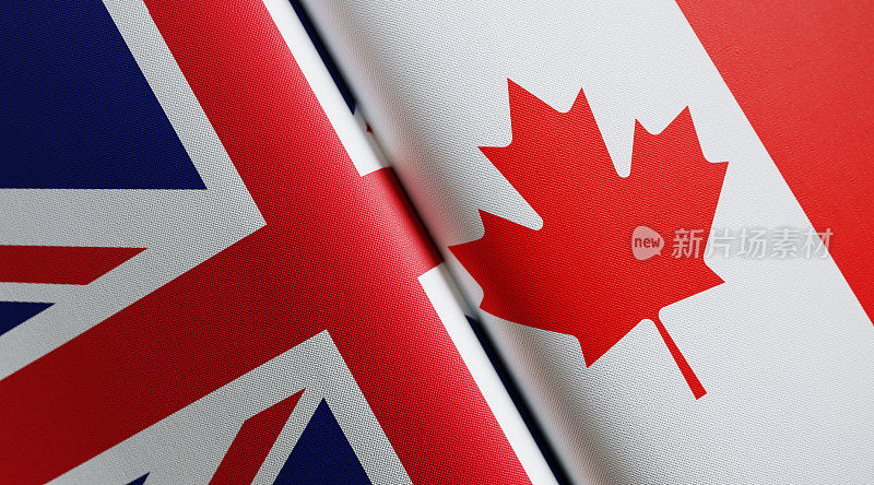 英国和加拿大国旗组合