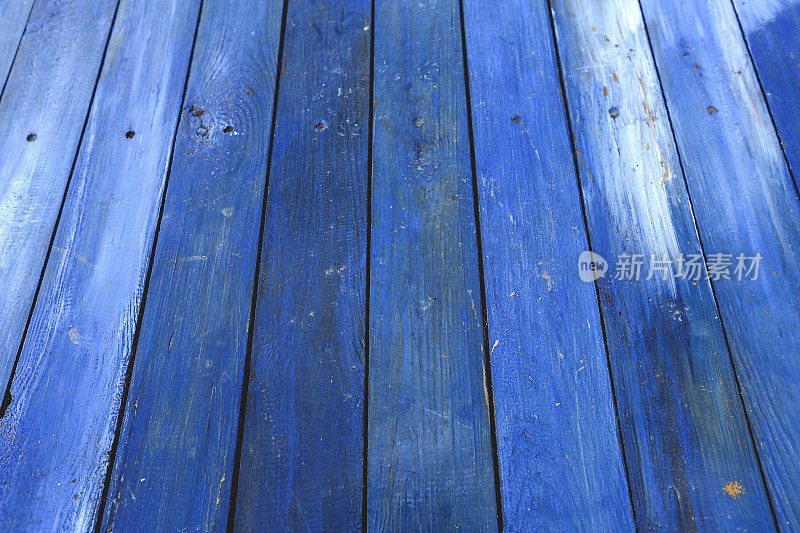 蓝色木材纹理的背景