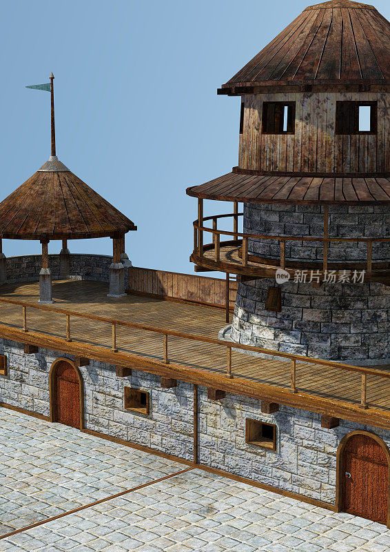 3D插图童话城堡