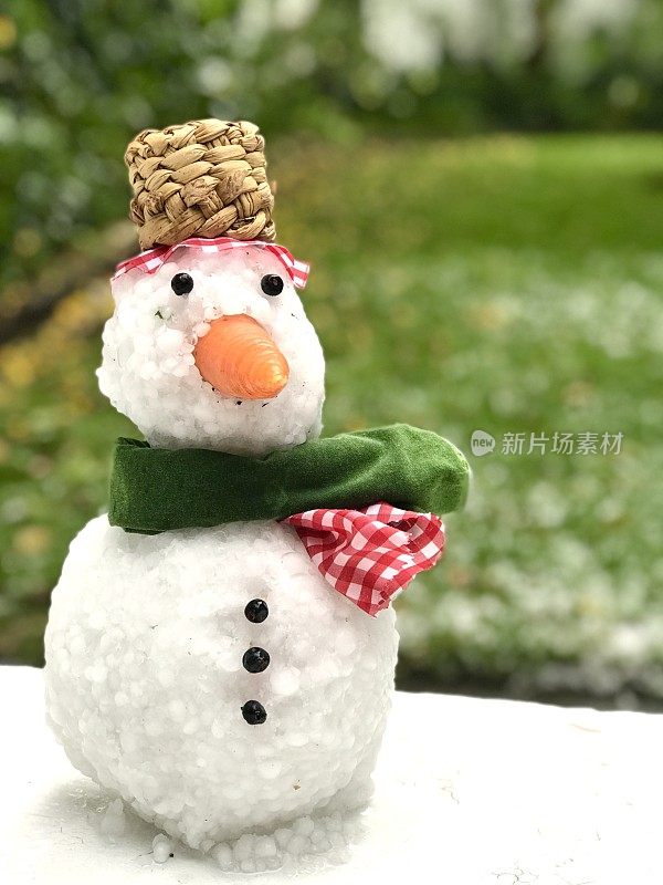 欢乐的圣诞手工雪人