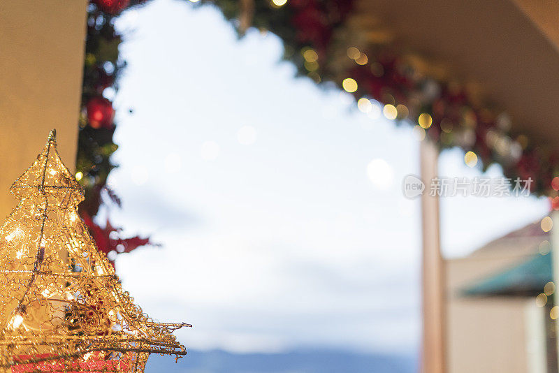 圣诞节装饰的一个房子的客厅